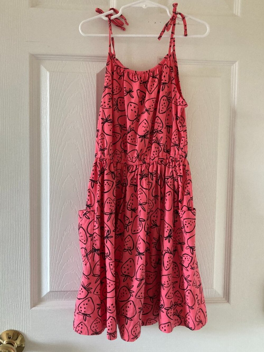 Tea Collection Tie-Shoulder Sundress size 7 Strawberries